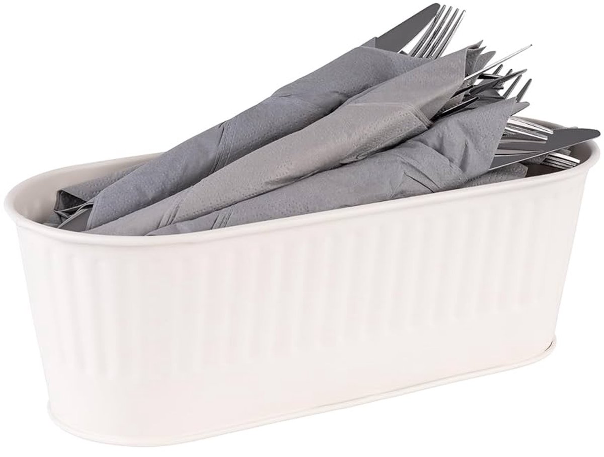 Stijlvolle roestvrijstalen mand - multifunctioneel - 1 stuk - 29,5 x 12 cm