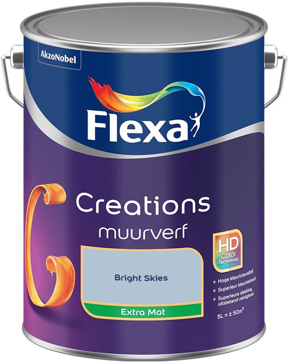 Flexa Creations Muurverf Extra Mat Bright Skies 5 L