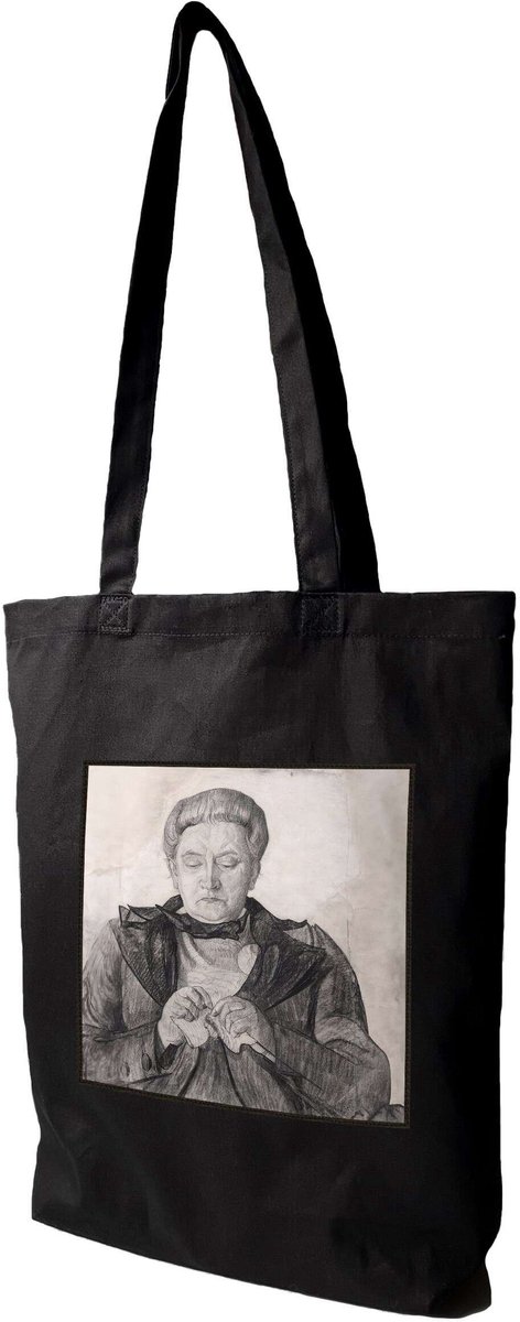 Shopper Tas met Witkacy Portret Print - Handgemaakt op Bestelling