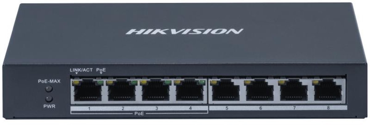 Hikvision DS-3E0508P-O netwerk-switch Managed Gigabit Ethernet (10/100/1000) Power over Ethernet (PoE) Grijs
