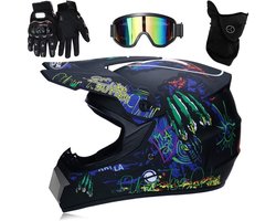Lexium Motorcross Helm - Maat S - Crosshelm - MTB helm - Motor Helm - MTB Kleding - Cross Helm