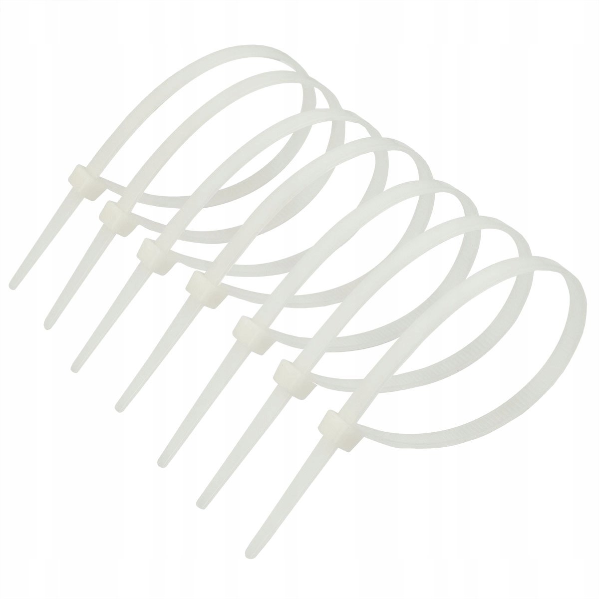 Nylon kabelbinders wit 4x250mm - 100 stuks