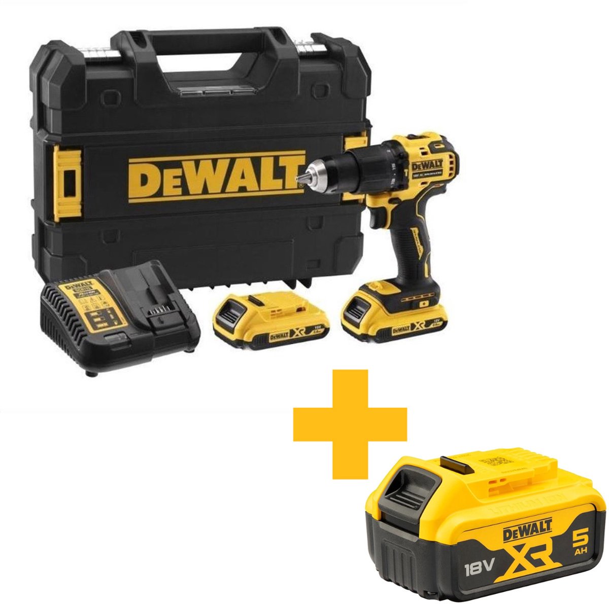 DeWalt DCD709D2T - 18V Klopboorschroefmachine thumbnail 2