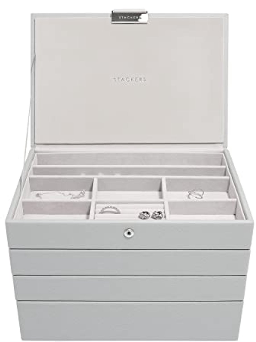 Sieradenopbergset Classic 4-delig in Pebble Grey