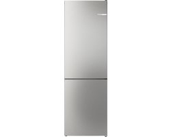 Bosch KGN362LAF - Serie 4 -Koel-vriescombinatie - Metaal look - Energielabel A - Total No Frost: nooit meer je vriezer ontdooien en geen condens in je koelkast - Led verlichting - Perfect Fit: zet je koelkast strak tegen de wand of in een nis