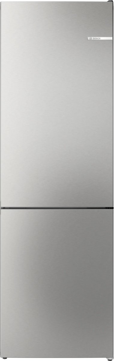 Bosch KGN362LAF - Serie 4 -Koel-vriescombinatie - Metaal look - Energielabel A - Total No Frost: nooit meer je vriezer ontdooien en geen condens in je koelkast - Led verlichting - Perfect Fit: zet je koelkast strak tegen de wand of in een nis