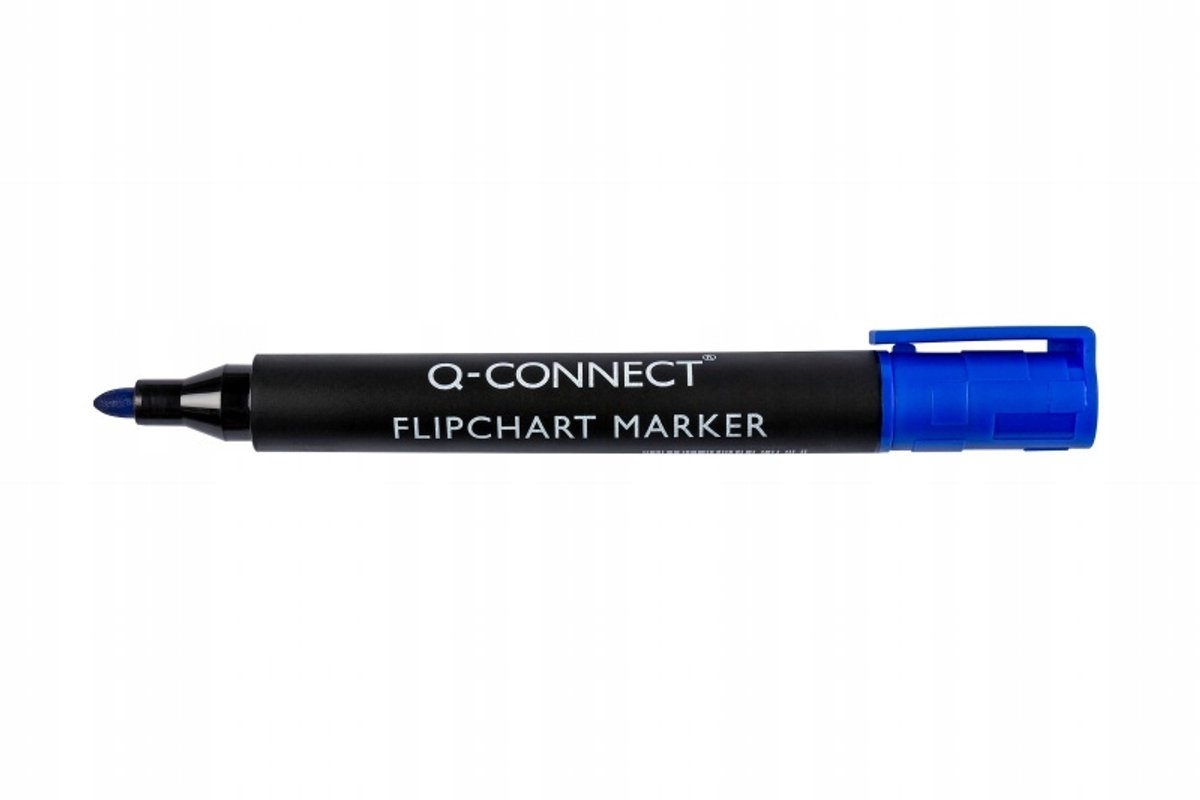 Q-Connect Flipchart Marker, Rond, Blauw, 2-3mm