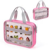 Hautton Draagtas, compatibel met Toniebox-figuren, hoofdtelefoon, laadstation, draagbare opbergtas met schouderriem en handgreep, voor reizen, wandelen, aquablauw, Medium