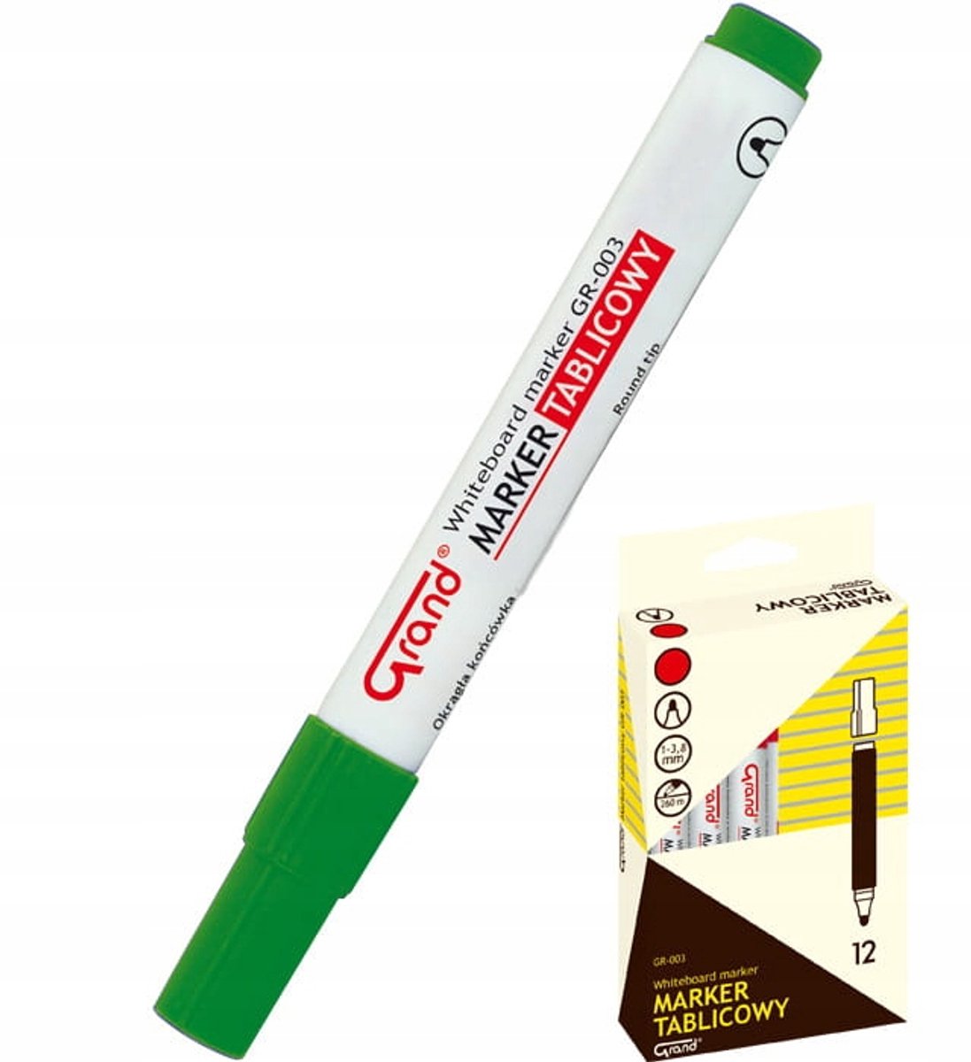 Grand Whiteboard Markers Groen - Vervaagvrij & Duurzaam
