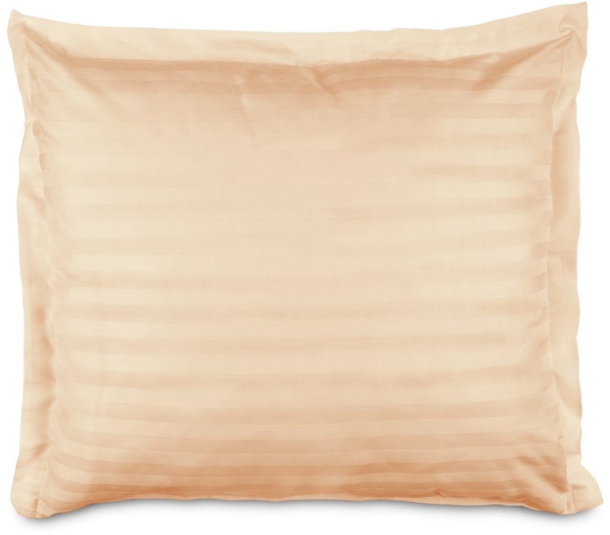 Bamboe satijn kussensloop 70x80 cm, beige strepen