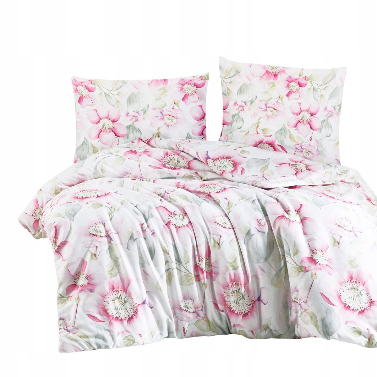 Exclusieve Katoenen Satijnen Dekbedovertrekset 200x220cm Bloemen