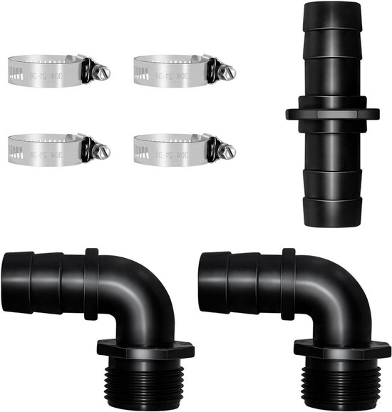 Slangverbindingsstuk kit voor zwembad, fontein en tuin - inclusief 1