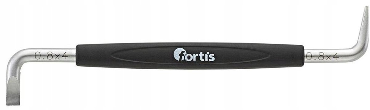 Fortis Hoekschroevendraaier Plat 4+4mm x 100mm