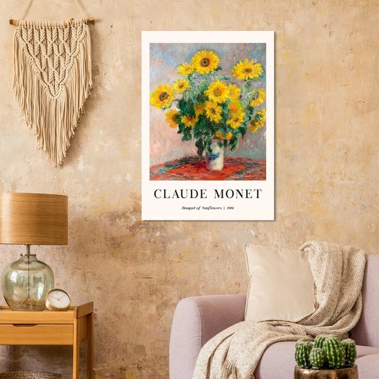 Affiche Claude Monet - Bouquet de Tournesols - 50x70 cm / 20x28″ - Décoration Salon - Décoration Chambre - Décoration - Décoration murale - Décoration murale Salon - Décoration murale Chambre - Décoration murale - Décoration murale Salon