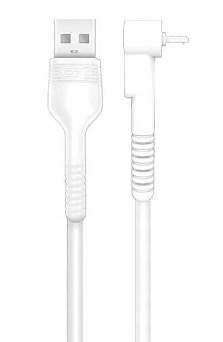 XO USB naar Micro-USB Kabel 0,8m 2,1A Wit NB100 Hoekontwerp