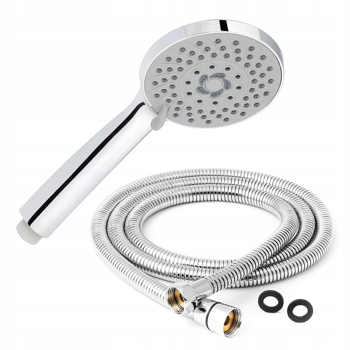 Douchekop 5 standen met 150 cm slang - Zilver/Chroom
