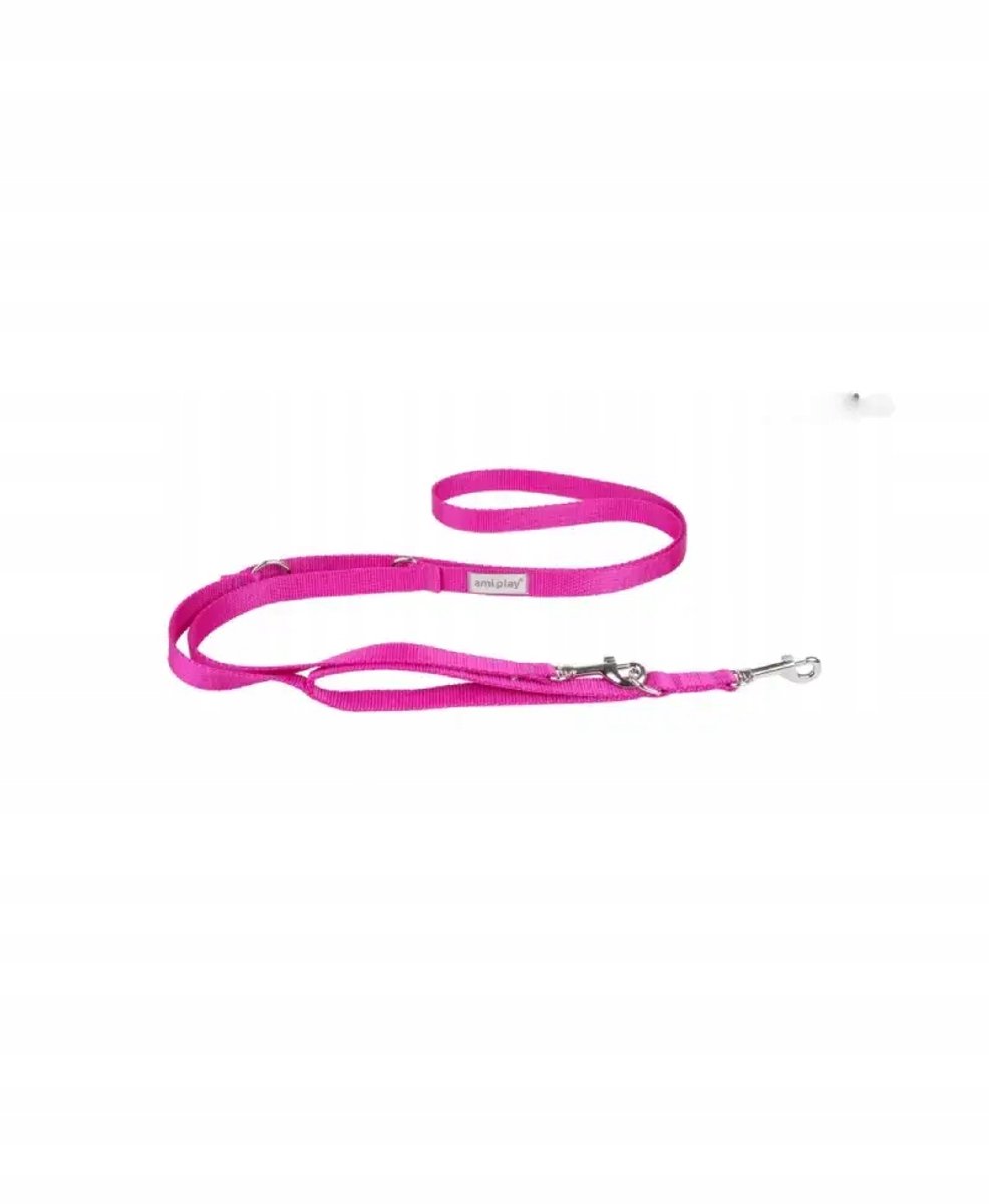 Amiplay Samba 7in1 Hondenlijn Roze, Verstelbaar 100-200cm