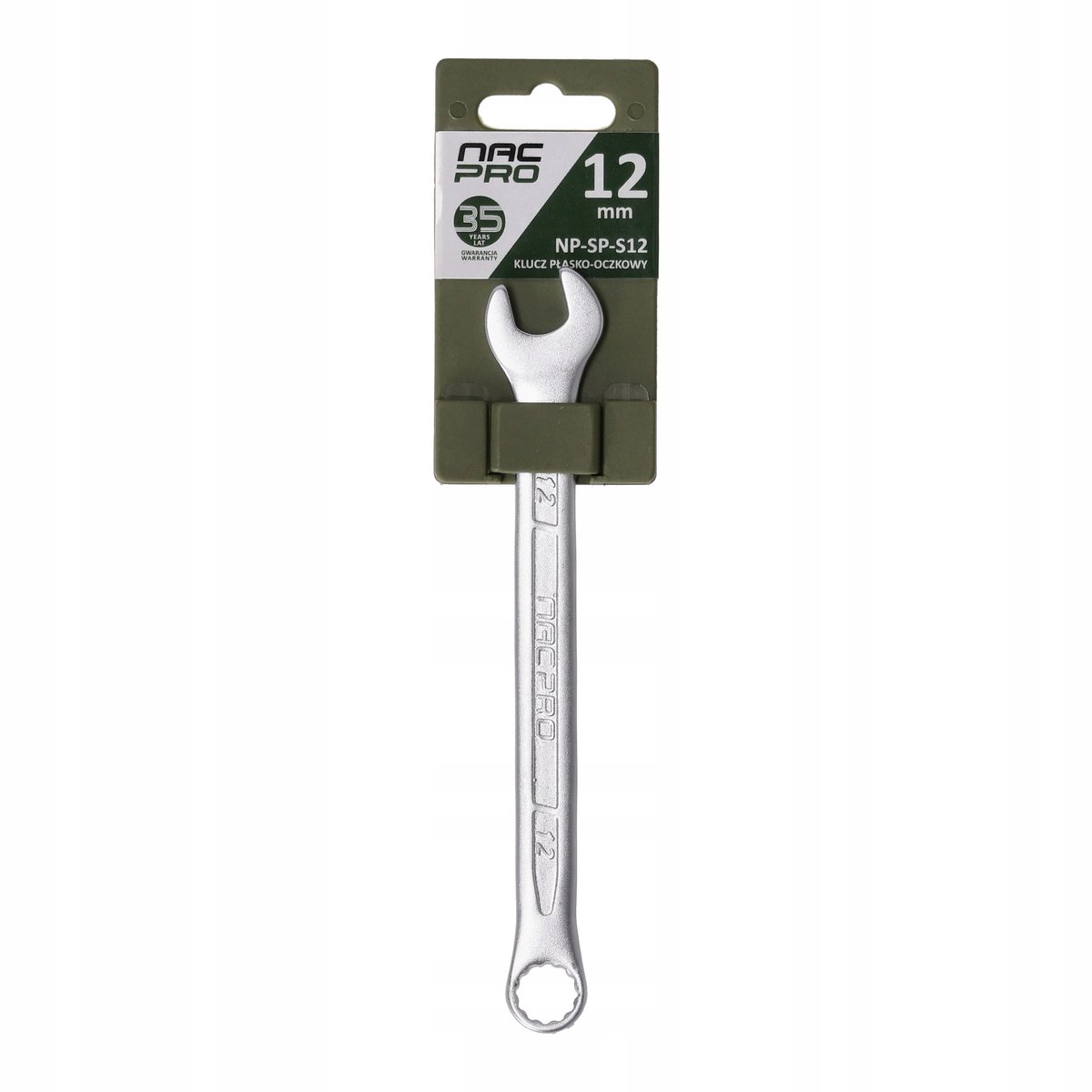 NAC Ringsleutel 12mm Chroom-Vanadium Staal Gesatineerd