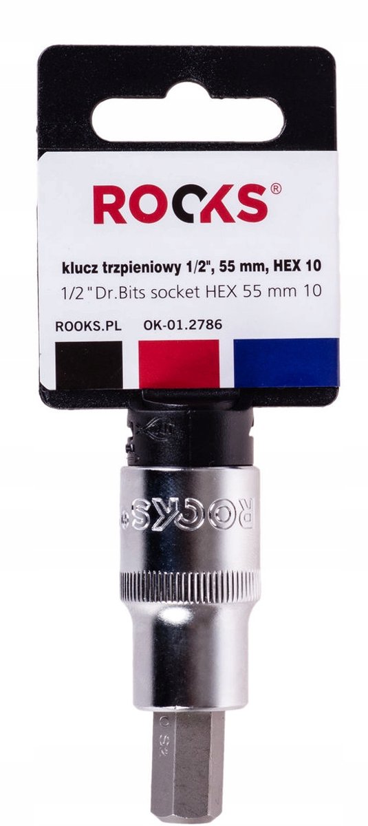 ROOKS Inbus Dopstuk 1/2" 55mm HEX 10 - Professioneel Gereedschap