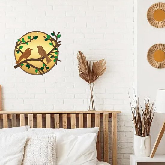 Metalen Vogel Muur Decoraties,Vogelhek,Rustieke Vogel voor Binnen of