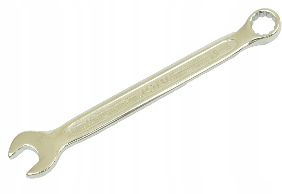 Jobi Ring- en steeksleutel 10mm, gepolijst, CrV staal