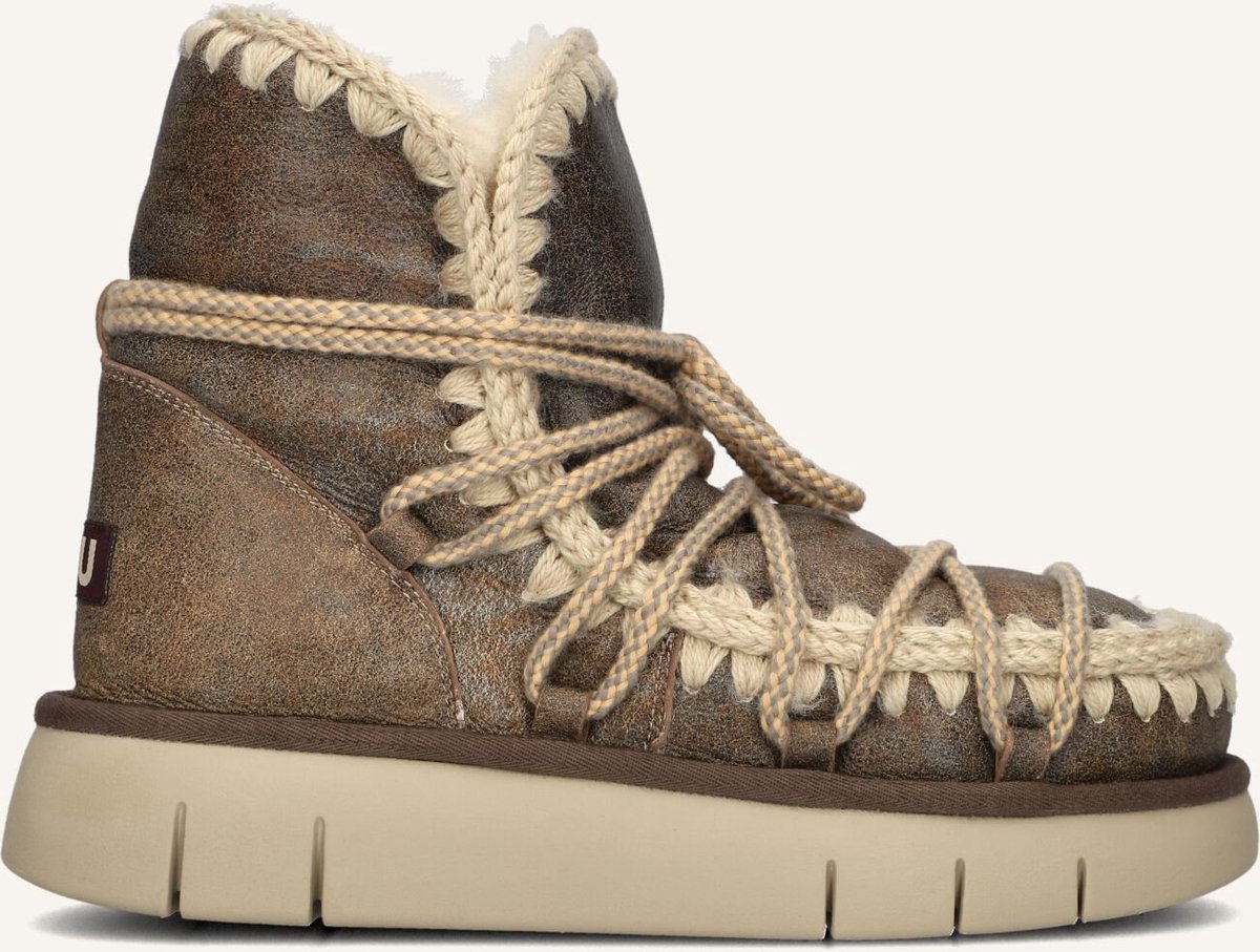 Mou Bounce Boot Scoubidoo Lace Sp Boots Dames Bruin