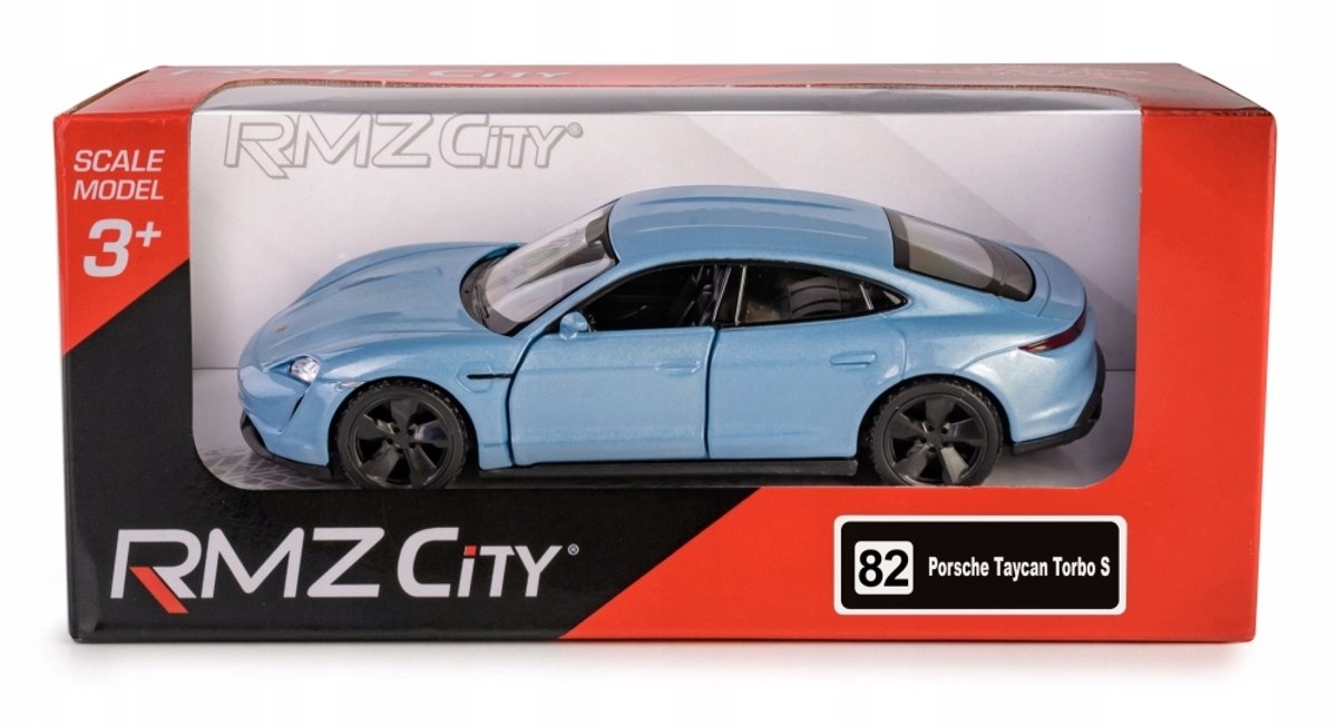 RMZ City Porsche Taycan Turbo S 2020 modelauto, blauw, schaal 1:32