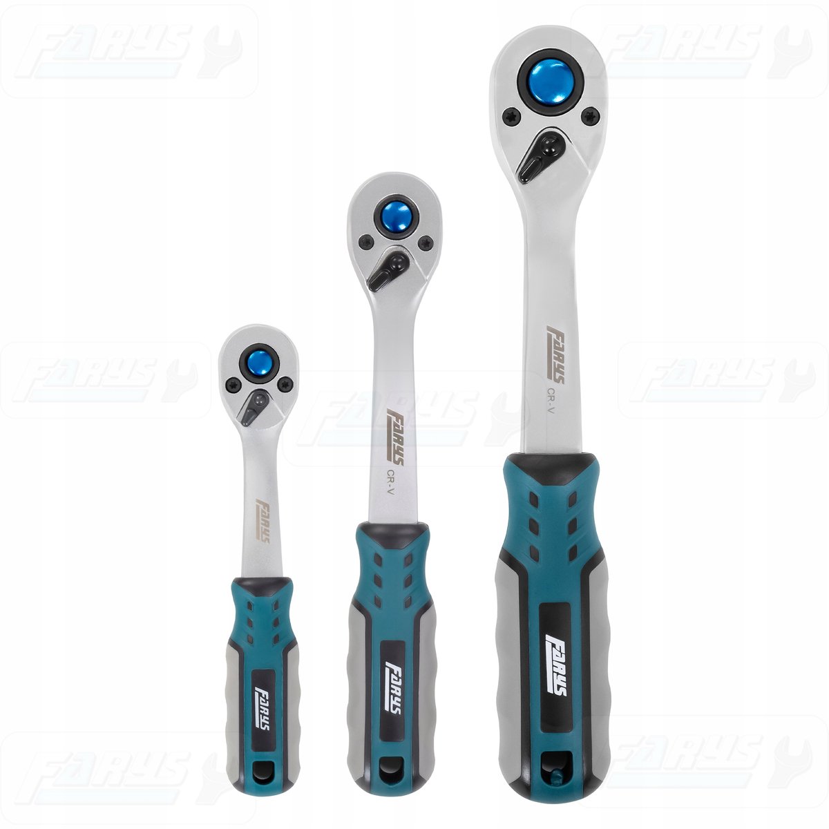 Set van 3 Ratelsleutels 1/4", 3/8", 1/2" - Farys FR2464
