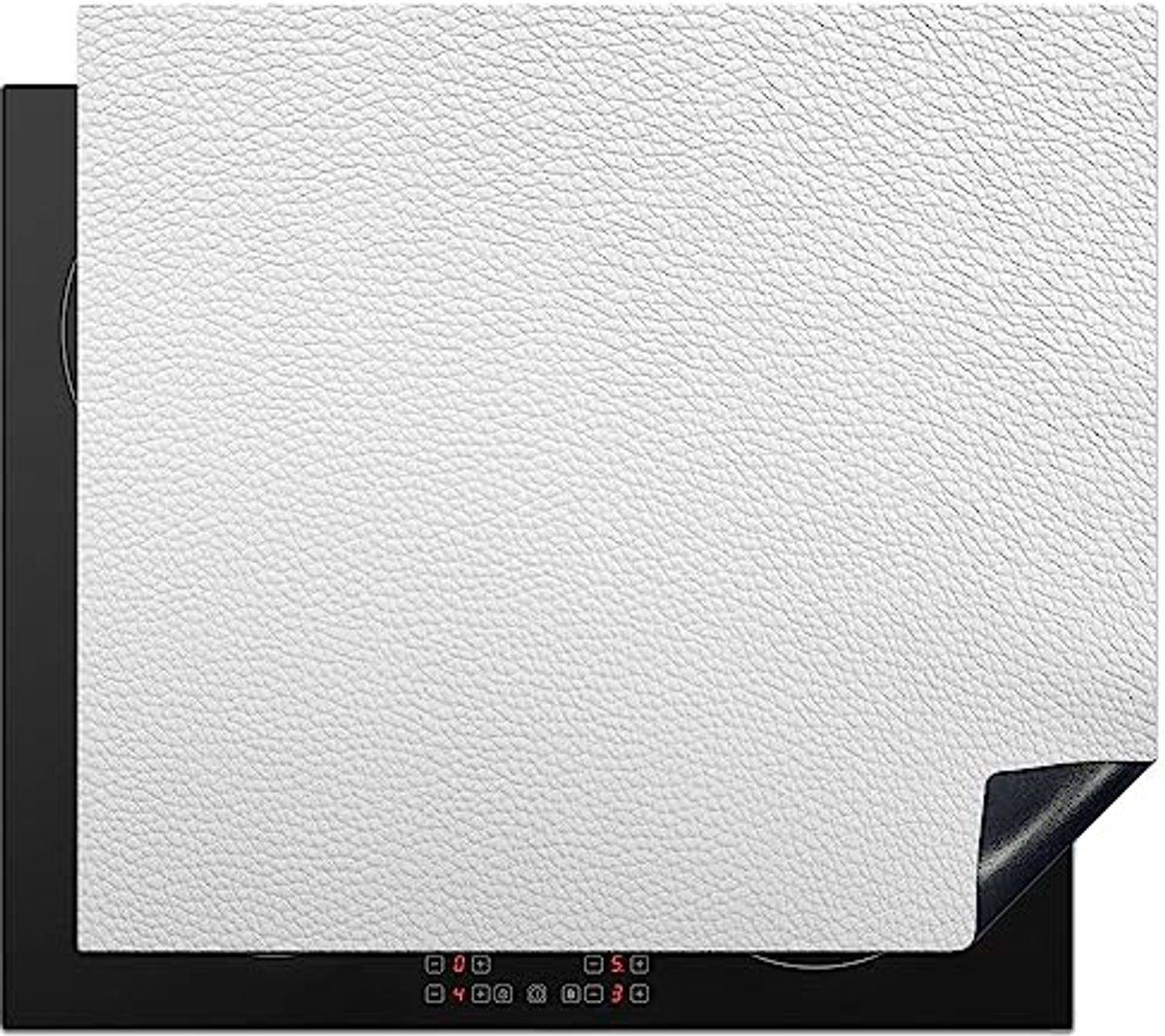 Inductiebeschermer 59x52cm - Keuken Decoratie Voor Inductiekookplaat - Anti-slip Mat - Wit