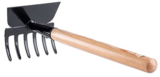 Kleine metaal hak voor tuinwerk, ergonomische tuinhak met korte steel voor efficiënt onkruidbeheer van Merkloos	 — afbeelding 2
