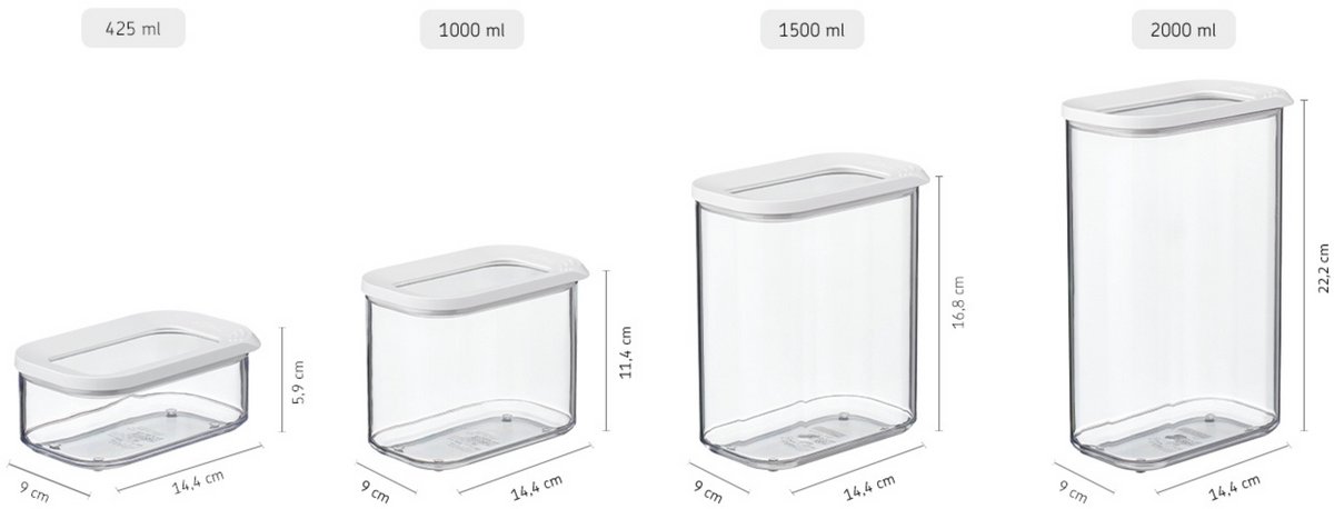 Mepal Modula starterset bewaardozen - 7-delig - Voorraaddoos - Wit — cadeau in Cadeau-ideeën - foto 6