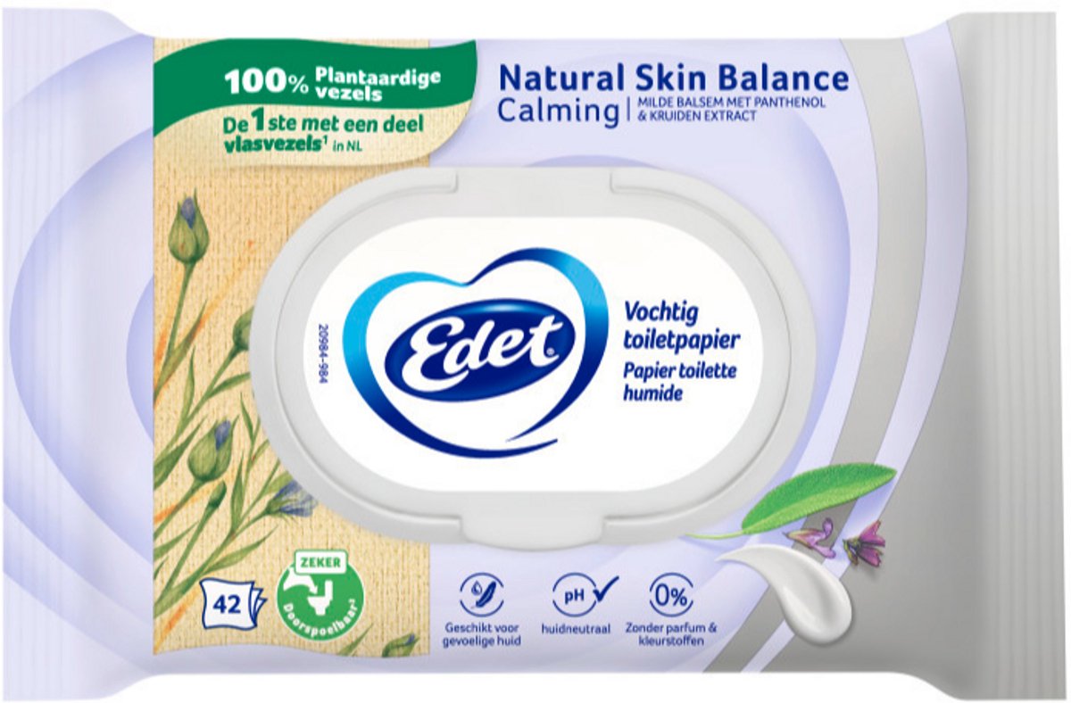 Edet Natural Skin Balance vochtig wc papier 1 stuk - 42 vellen