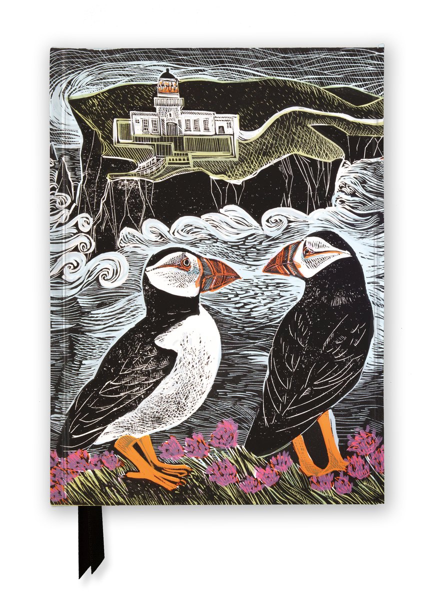 Flame Tree Notebooks- Angela Harding: Fair Isle Puffins (Foiled Journal)