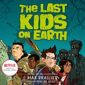 De cover van 'The Last Kids on Earth', met vier kinderen die oog in oog staan met zombies. Er is ook een Netflix Original Series logo te zien.