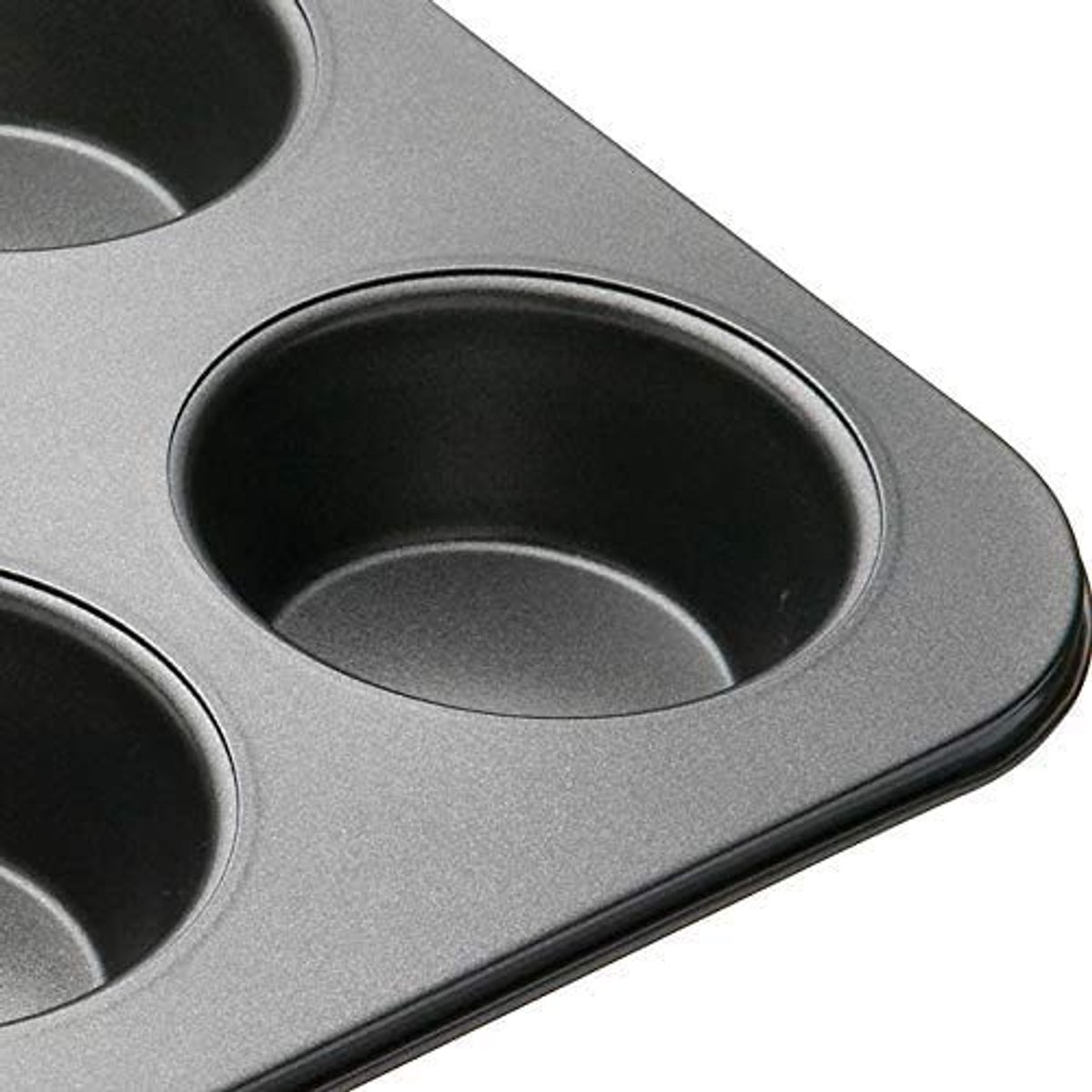 Diepe Muffinbakvorm 6 Gaten - Robuust Carbonstaal - Antiaanbak