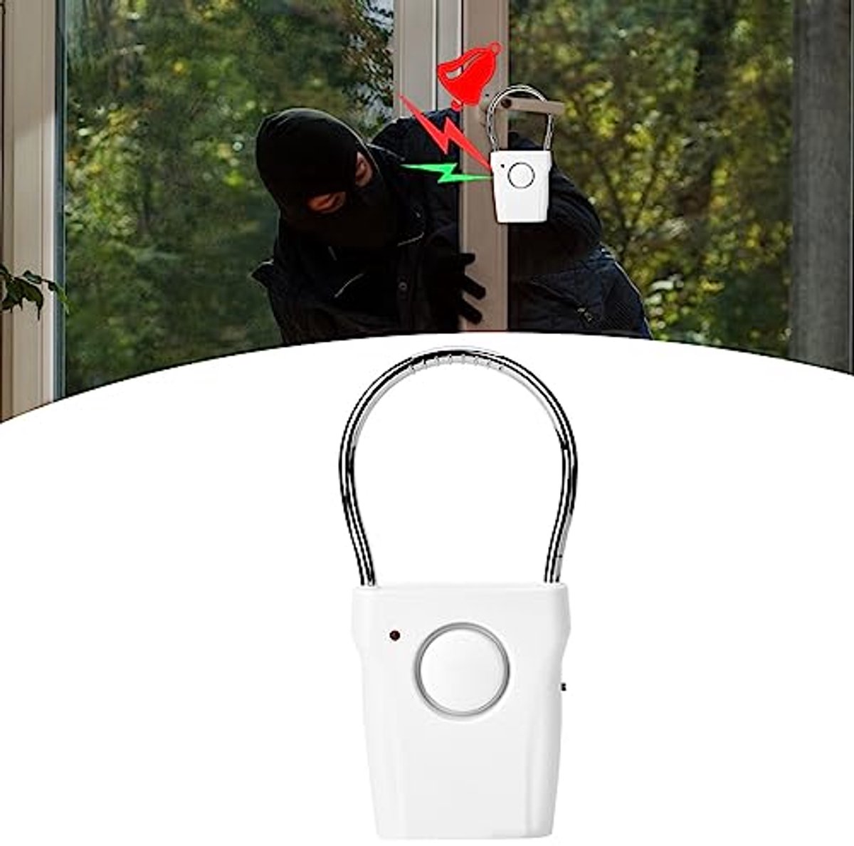 120dB Aanraaksensor voor Deurklink & Raam - Draagbare Anti-diefstal Alarm met Eenvoudige Bediening