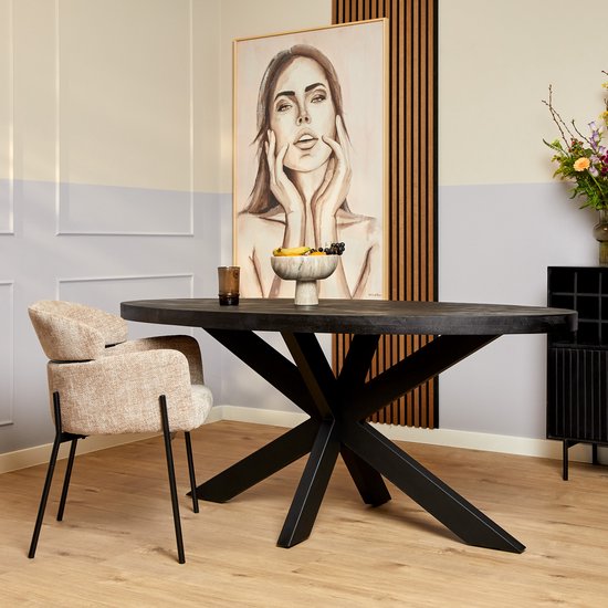 Starfurn – Eettafel Denver – Zwart – 90x180x76 cm