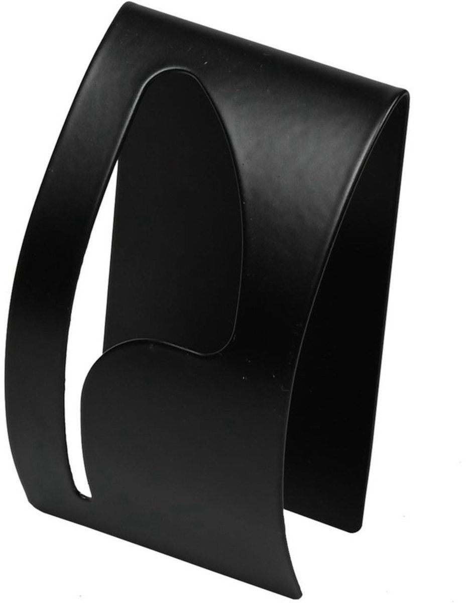 Benson Stijlvolle handdoekhaak - geborsteld RVS - zwart - 50 x 85 mm