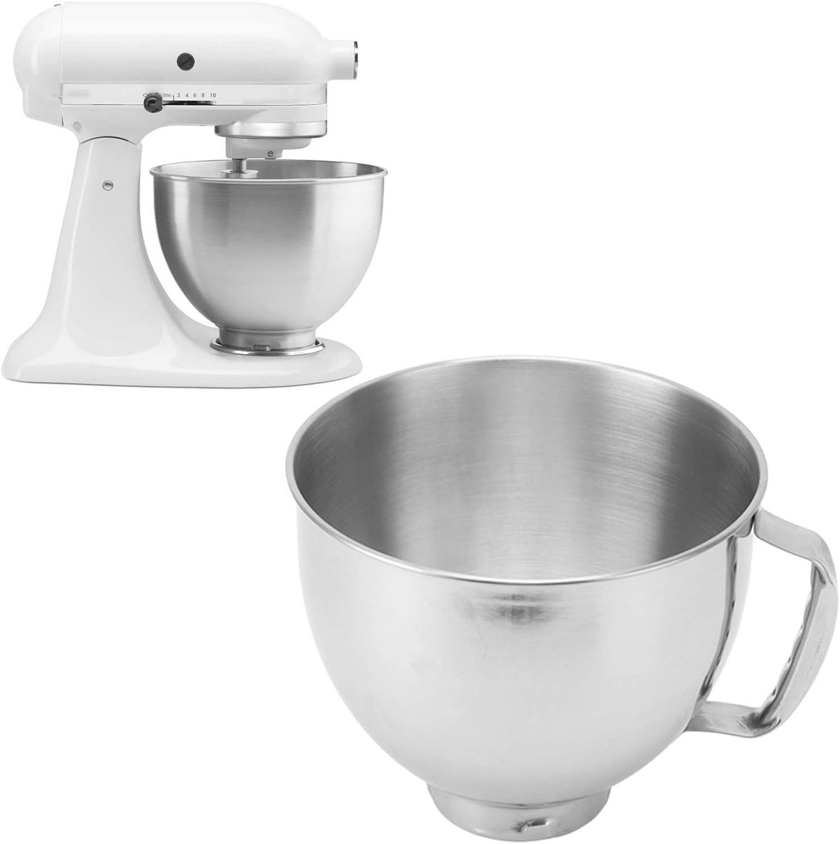 Stainless Steel Mengkom - Vervanging voor 4.5QT en 5QT - 304 RVS Keukenaccessoire