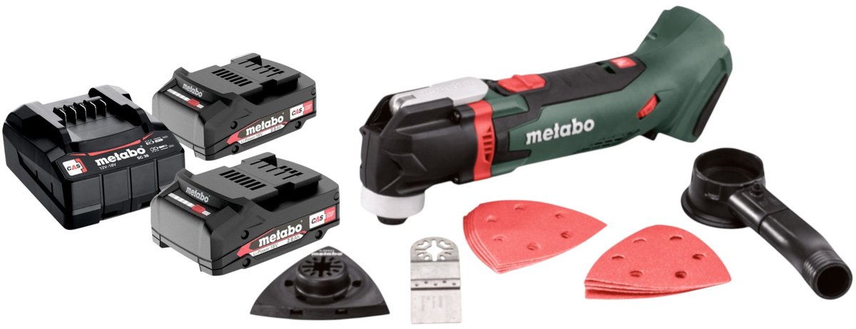 Metabo MT 18 LTX accu multitool 18 V OIS / Starlock + 2x accu 2,0 Ah + oplader
