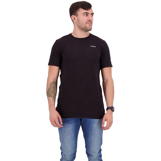 G-Star RAW T Shirt Slim Base RT Ss D19070 C723 Dk Noir Homme Taille - L