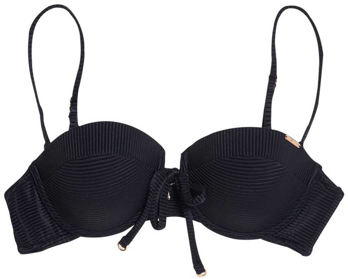Superdry Alice Textured Cupped Bikinitop S Vrouw Zwart