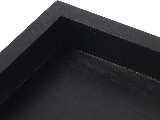 Culnflun Zwart Rechthoekig Houten Theeblad, 22 * 12 * 2cm/25 * 18 * 2cm