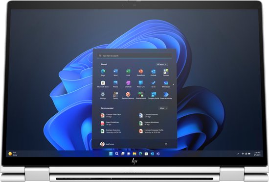 HP Elite x360 1040 G11 Wolf Pro Security Edition Intel Core Ultra 7 165H Hybride (2-in-1) 35,6 cm (14") Touchscreen WUXGA 16 GB LPDDR5x-SDRAM 512 GB SSD Wi-Fi 6E (802.11ax) Windows 11 Pro AI PC Zilver - HP - Hoofdafbeelding