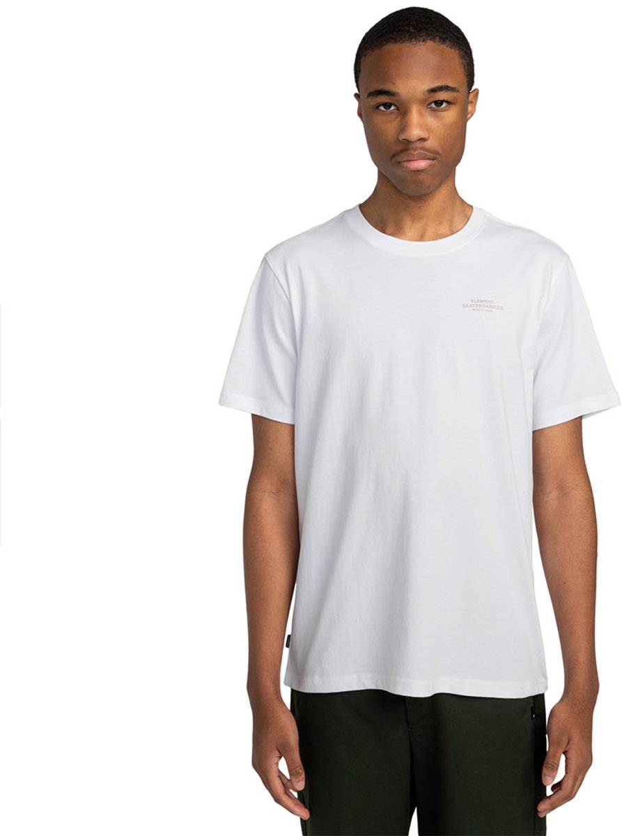 Element Skateboard Co T-shirt Met Korte Mouwen M Man Wit