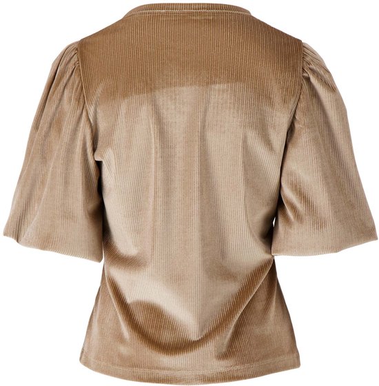 Beige Rib Velour Zusss Rib Velour Pofmouw Top Beige | bol