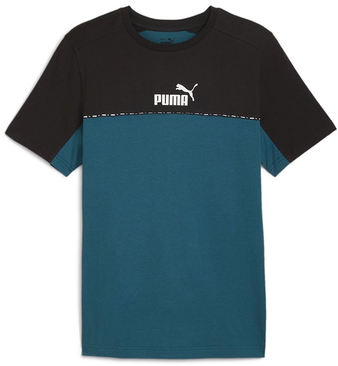 Puma Ess Block X Tape T-shirt Met Korte Mouwen S Man Groen