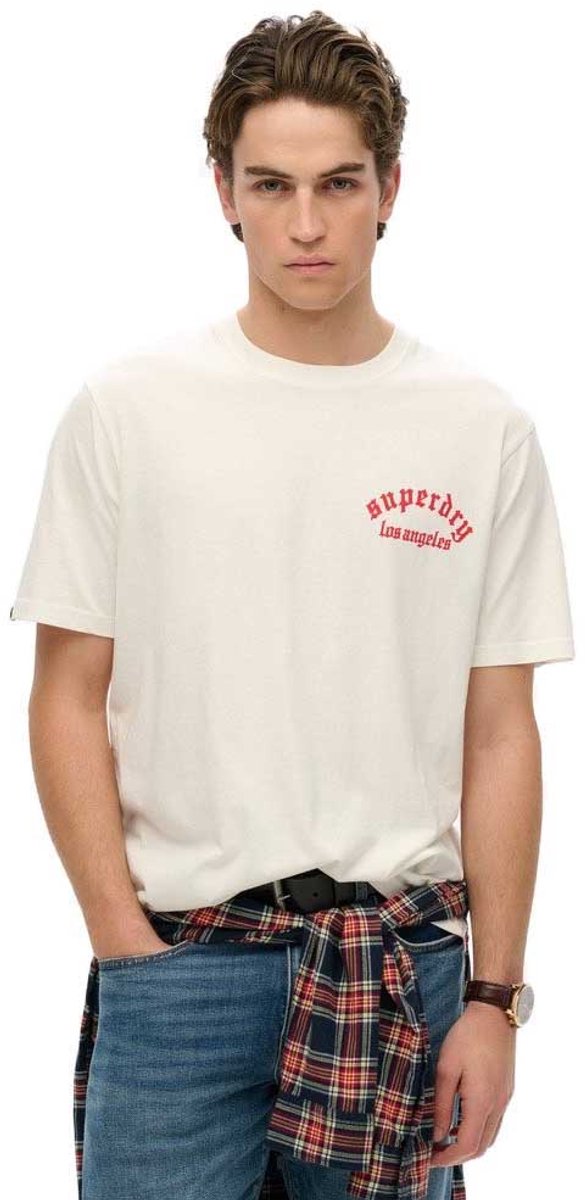 Superdry Wijdvallend Tattoo Neo Trad T-shirt Heren T-shirts Wit