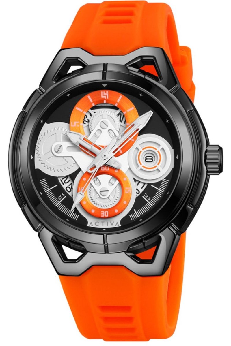 Activa x Invicta Digital ACW9349-001 Heren Horloge - Waterdicht - Digitaal - Quartz Uurwerk - met zilveren Wijzerplaat - 50mm