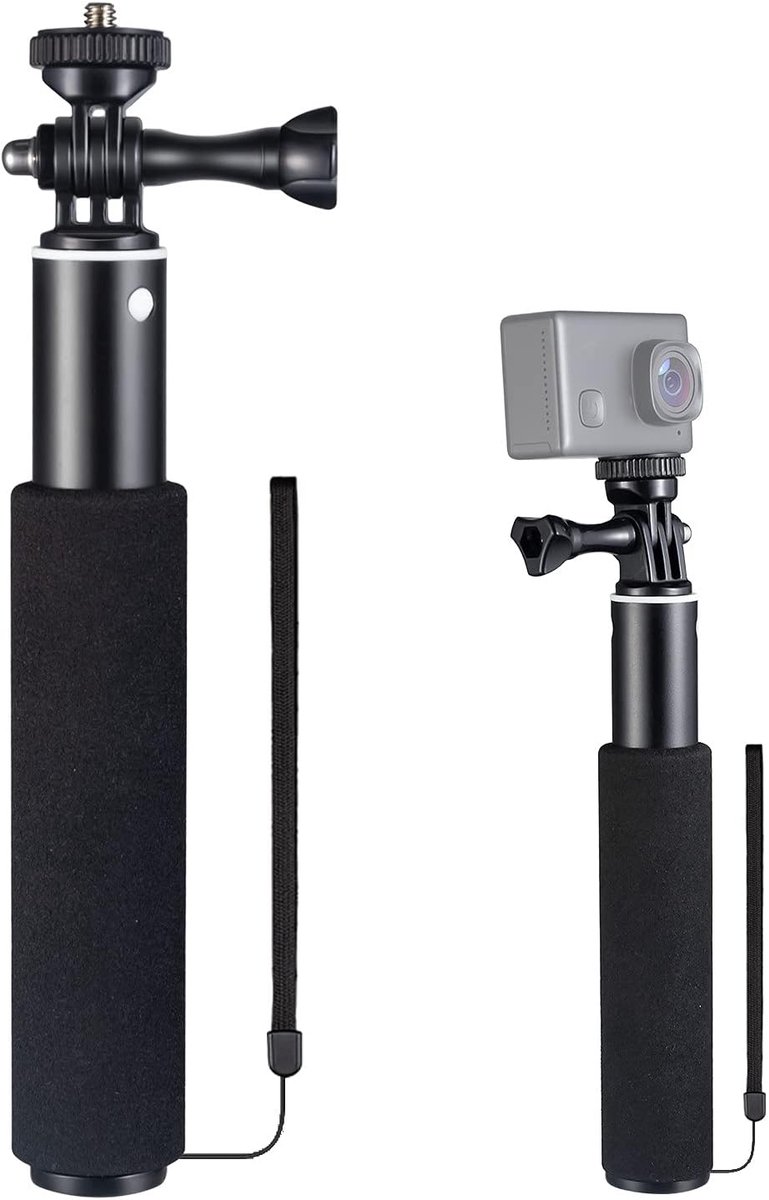 Actiecamera selfiestick, geschikt voor Insta360, GoPro, DJI actiecamera's